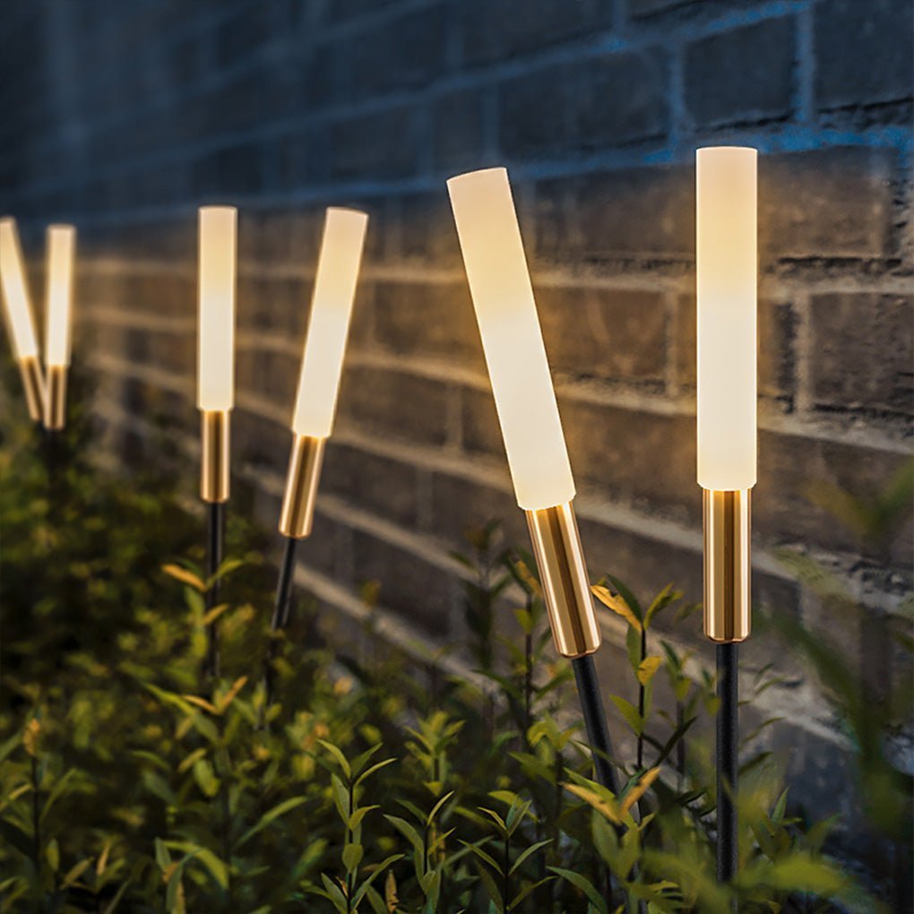 Solvique – Lampadaire de jardin solaire LED cylindrique moderne