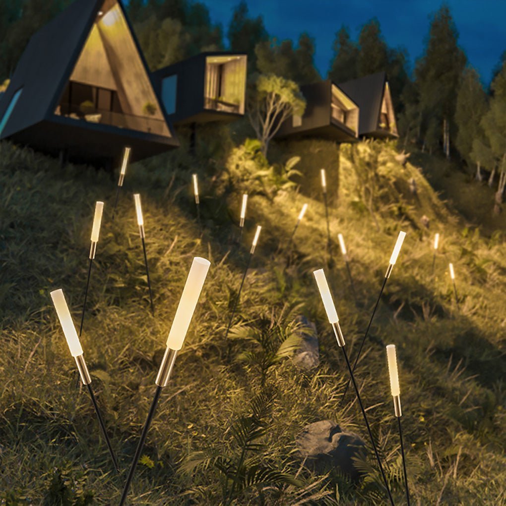 Solvique – Lampadaire de jardin solaire LED cylindrique moderne