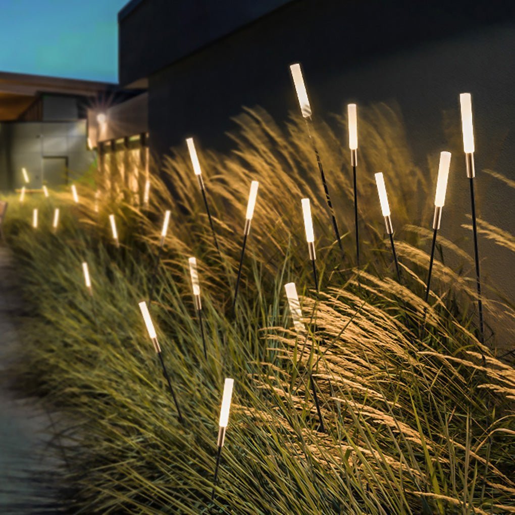 Solvique – Lampadaire de jardin solaire LED cylindrique moderne