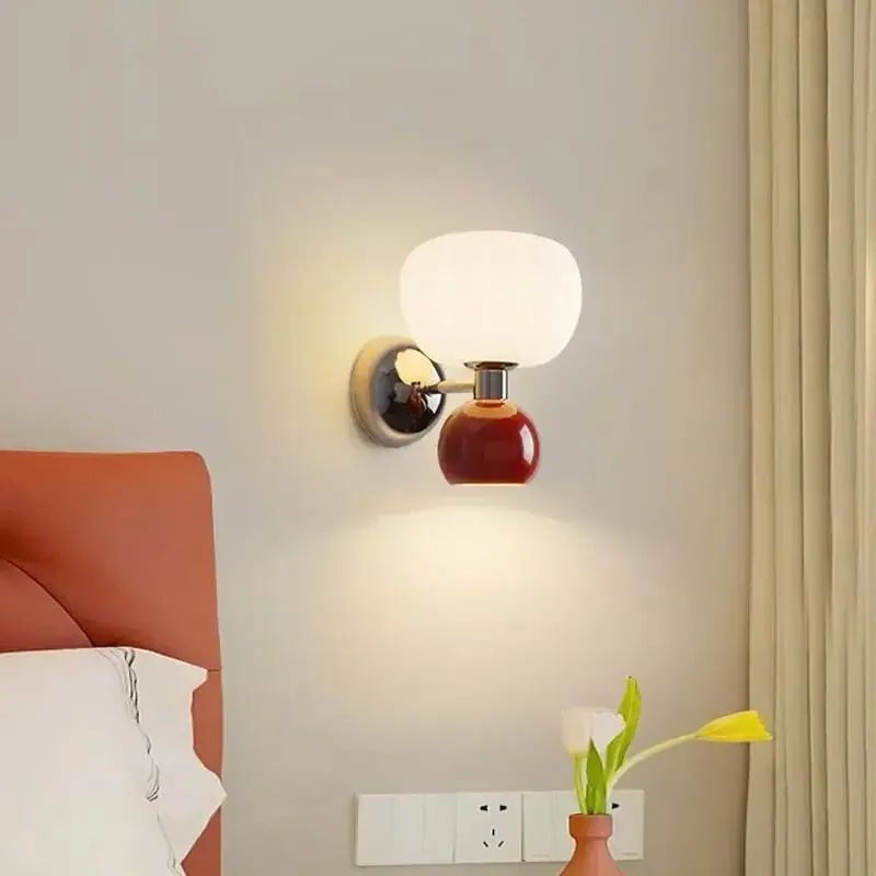 Melorien – Lampada da parete LED moderna con globi in vetro 2 luci