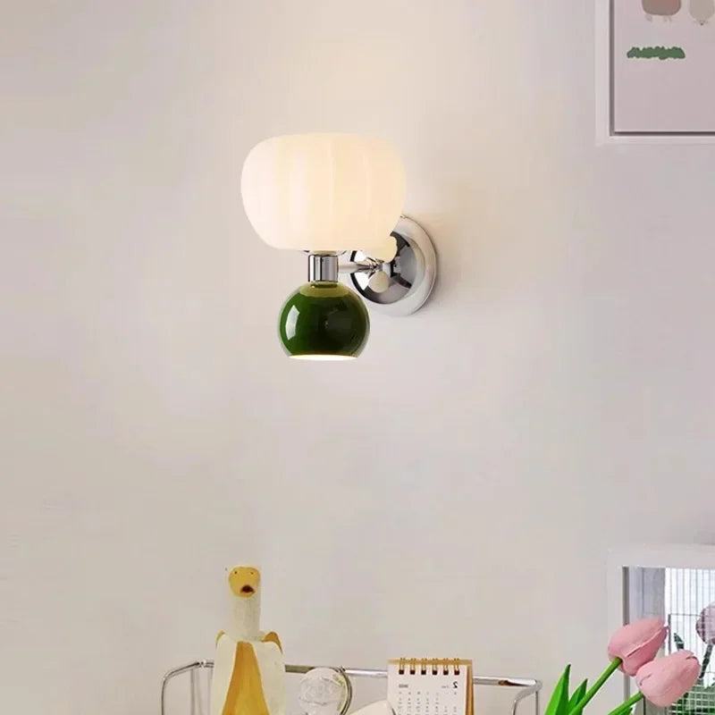 Melorien – Lampada da parete LED moderna con globi in vetro 2 luci