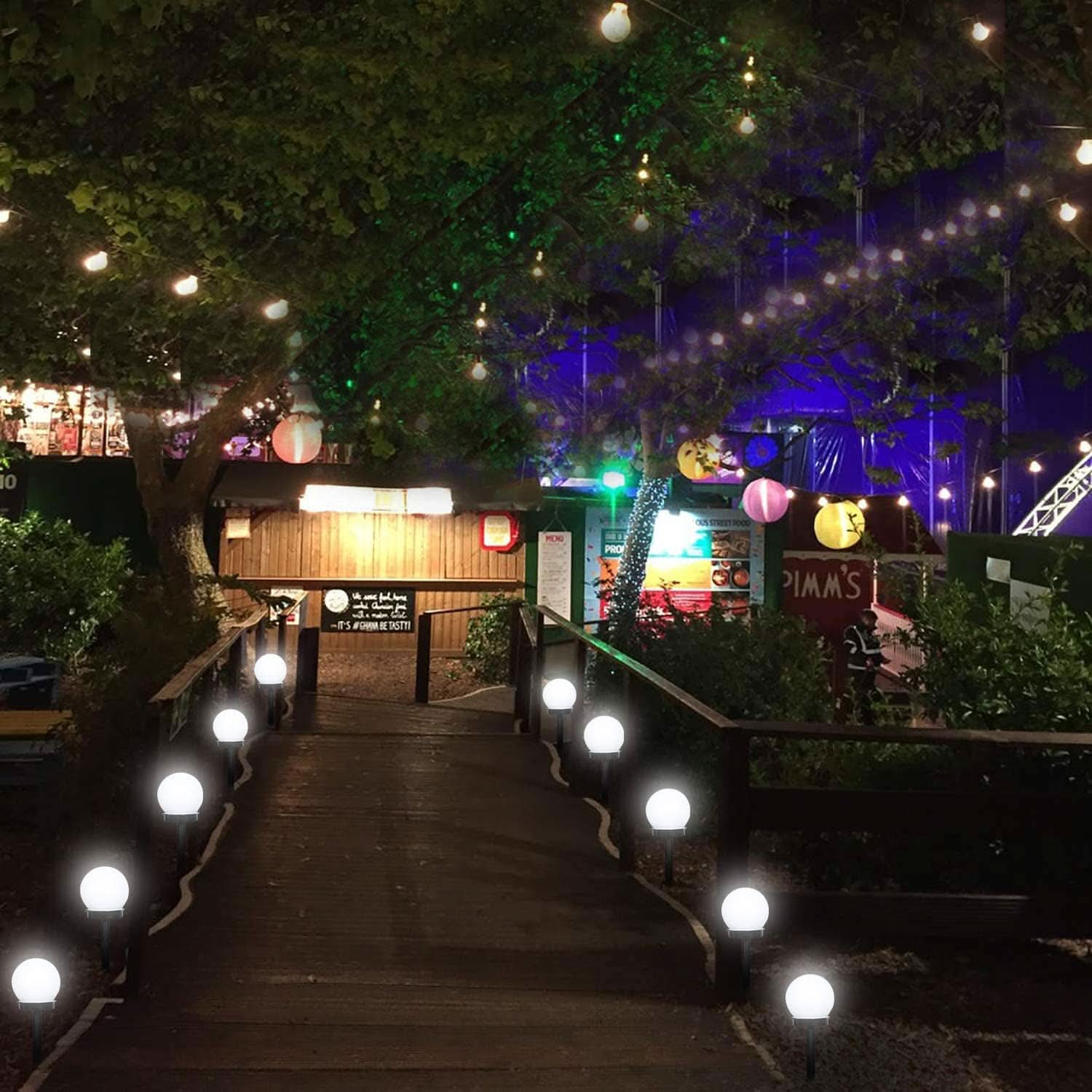 Molviera – Lampada da giardino solare LED a globo moderna