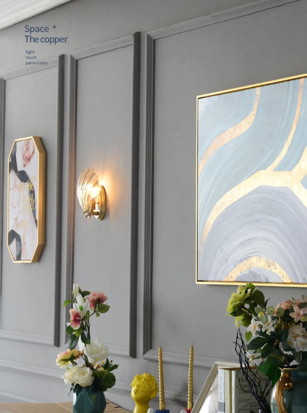 Brevian – Applique murale LED moderne en fer et verre coquillage 1 lumière  