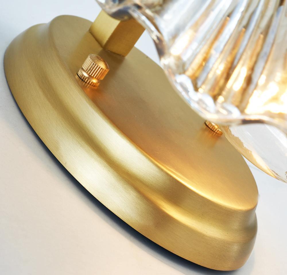 Brevian – Applique murale LED moderne en fer et verre coquillage 1 lumière  