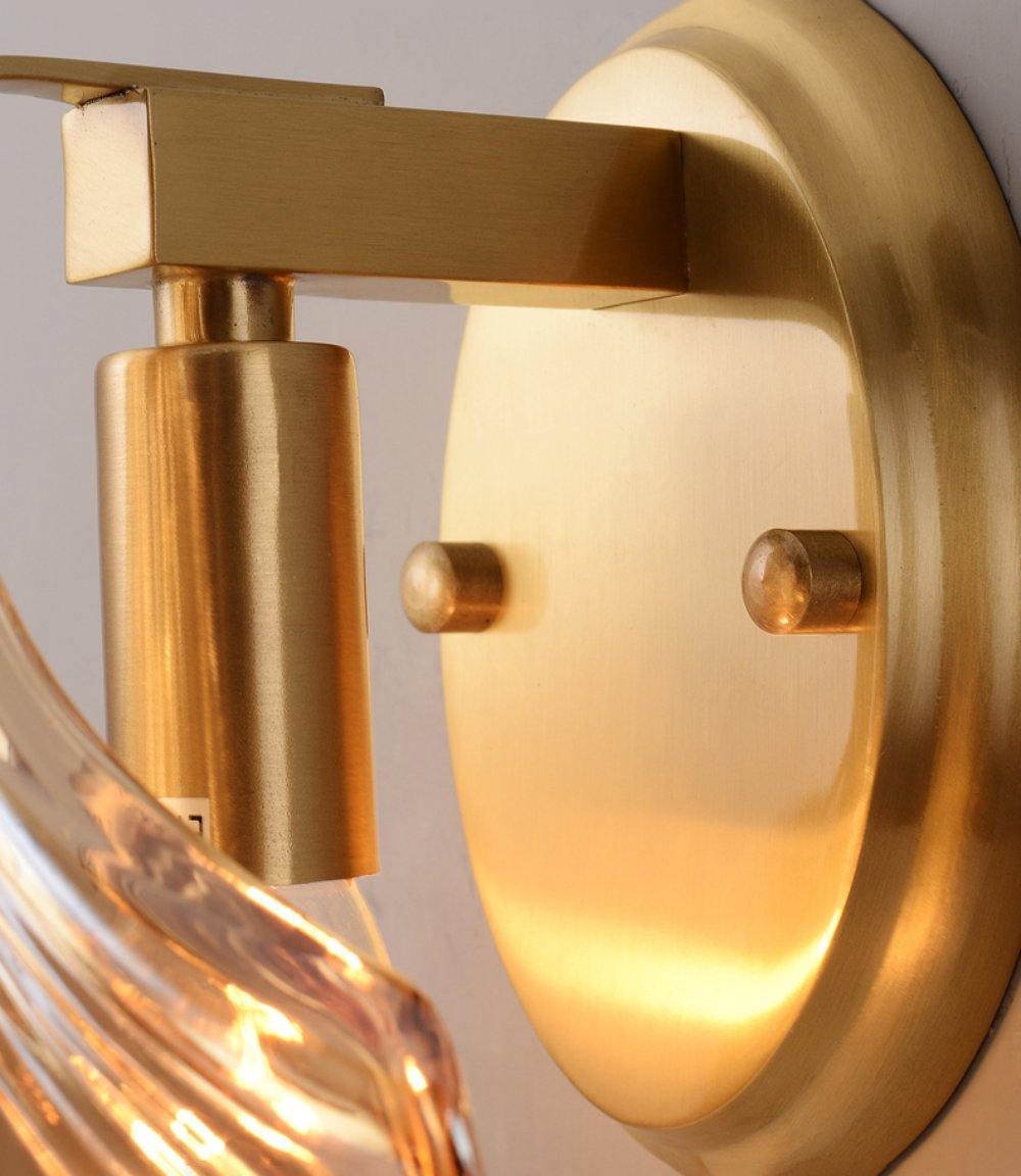 Brevian – Applique murale LED moderne en fer et verre coquillage 1 lumière  