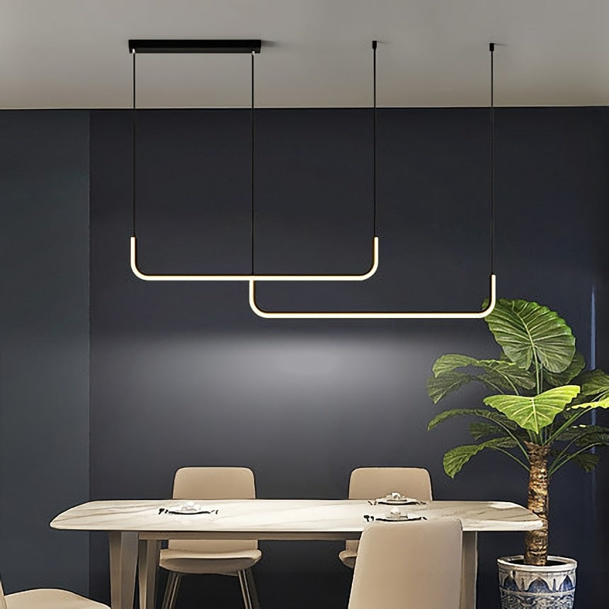 Elysian – Lampada a sospensione LED moderna in oro e nero