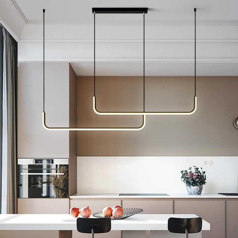 Elysian – Lampada a sospensione LED moderna in oro e nero