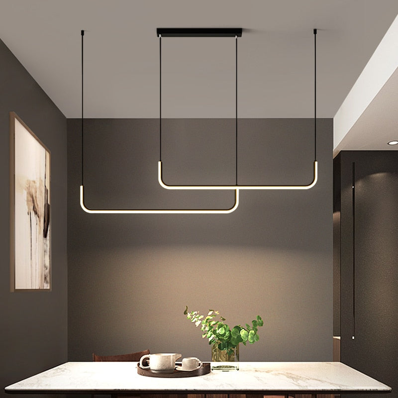 Elysian – Lampada a sospensione LED moderna in oro e nero