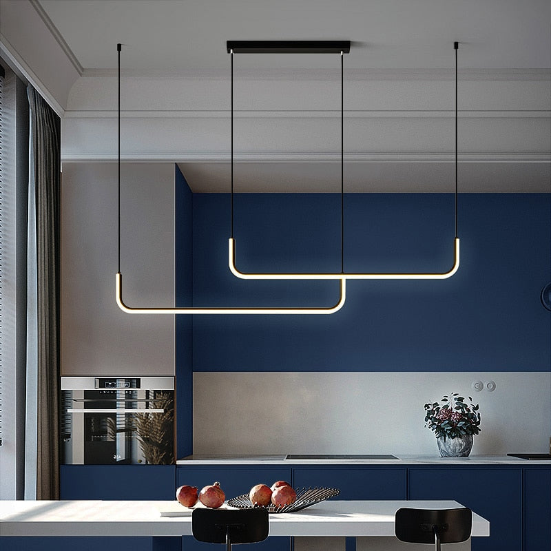 Elysian – Lampada a sospensione LED moderna in oro e nero