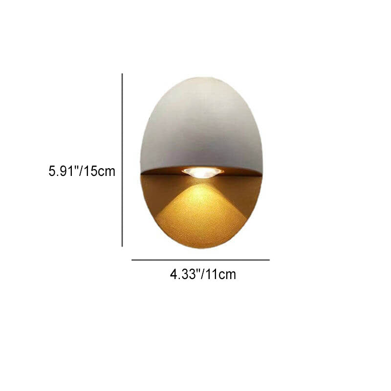 Ovelin – Applique murale LED ovale minimaliste extérieure 1 lumière  