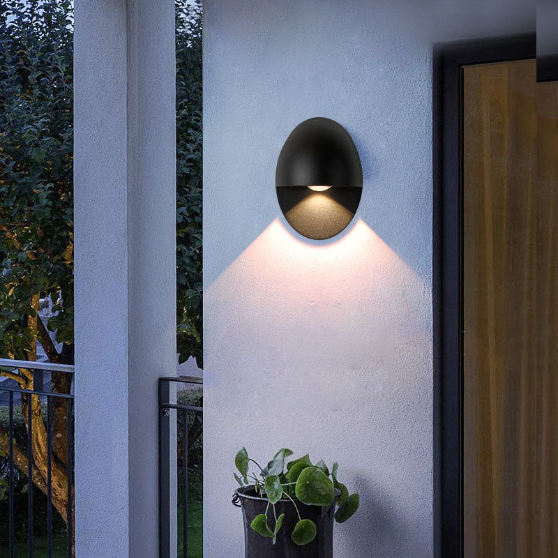 Ovelin – Applique murale LED ovale minimaliste extérieure 1 lumière  