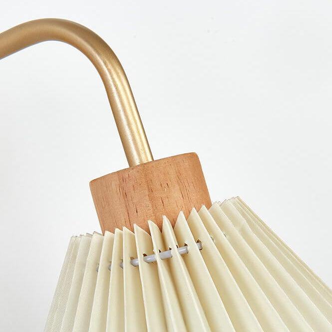 Dermora – Applique da parete moderna minimalista a cono plissettato, 1 luce