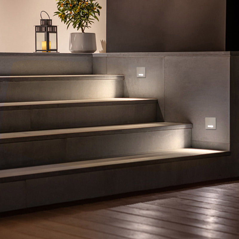 Ronvde – Lampada da parete incassata LED quadrata moderna minimalista, 1 luce