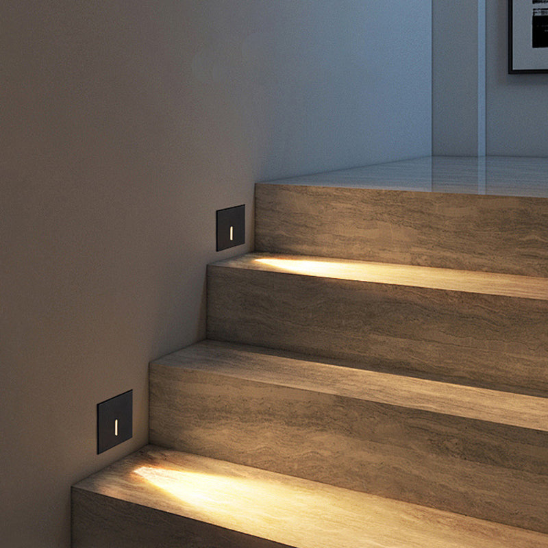 Ronvde – Lampada da parete incassata LED quadrata moderna minimalista, 1 luce
