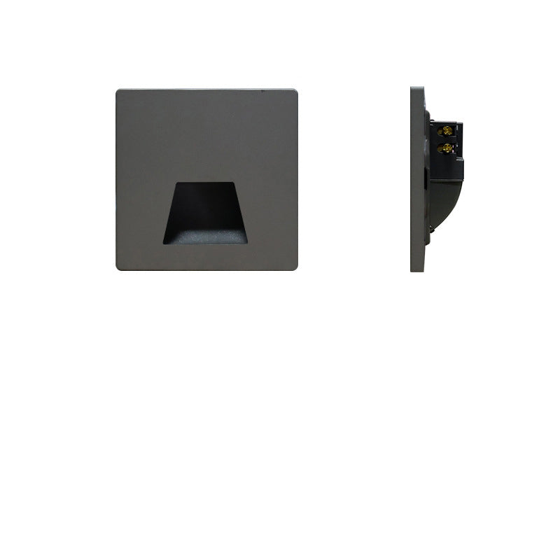 Ronvde – Lampada da parete incassata LED quadrata moderna minimalista, 1 luce