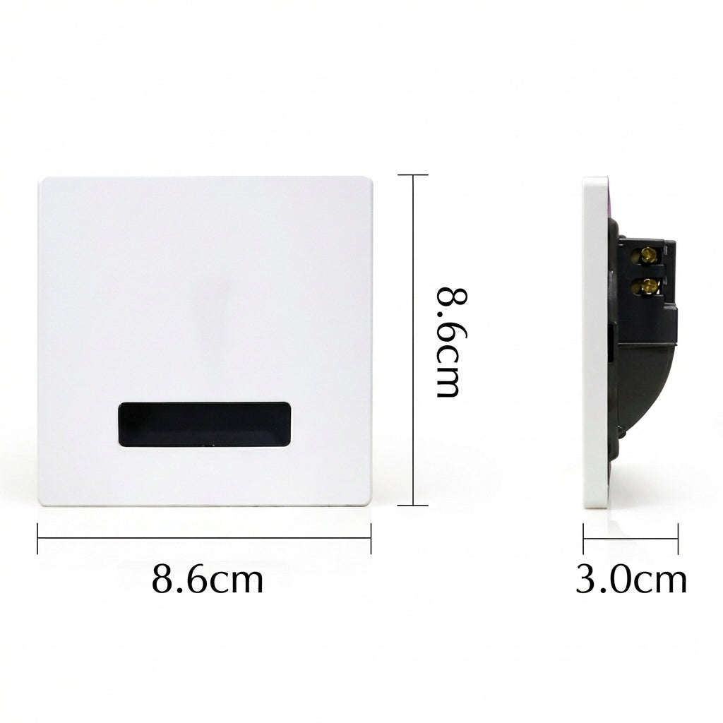 Ronvde – Lampada da parete incassata LED quadrata moderna minimalista, 1 luce