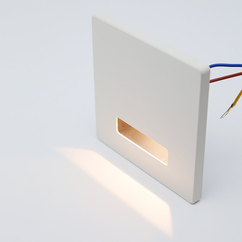 Ronvde – Lampada da parete incassata LED quadrata moderna minimalista, 1 luce