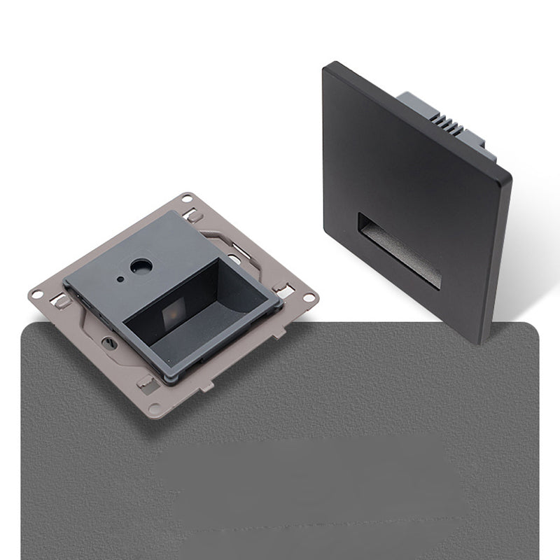 Ronvde – Lampada da parete incassata LED quadrata moderna minimalista, 1 luce