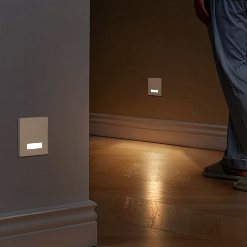 Ronvde – Lampada da parete incassata LED quadrata moderna minimalista, 1 luce