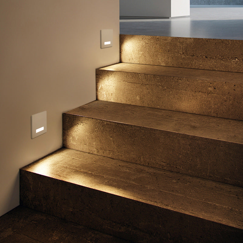 Ronvde – Lampada da parete incassata LED quadrata moderna minimalista, 1 luce