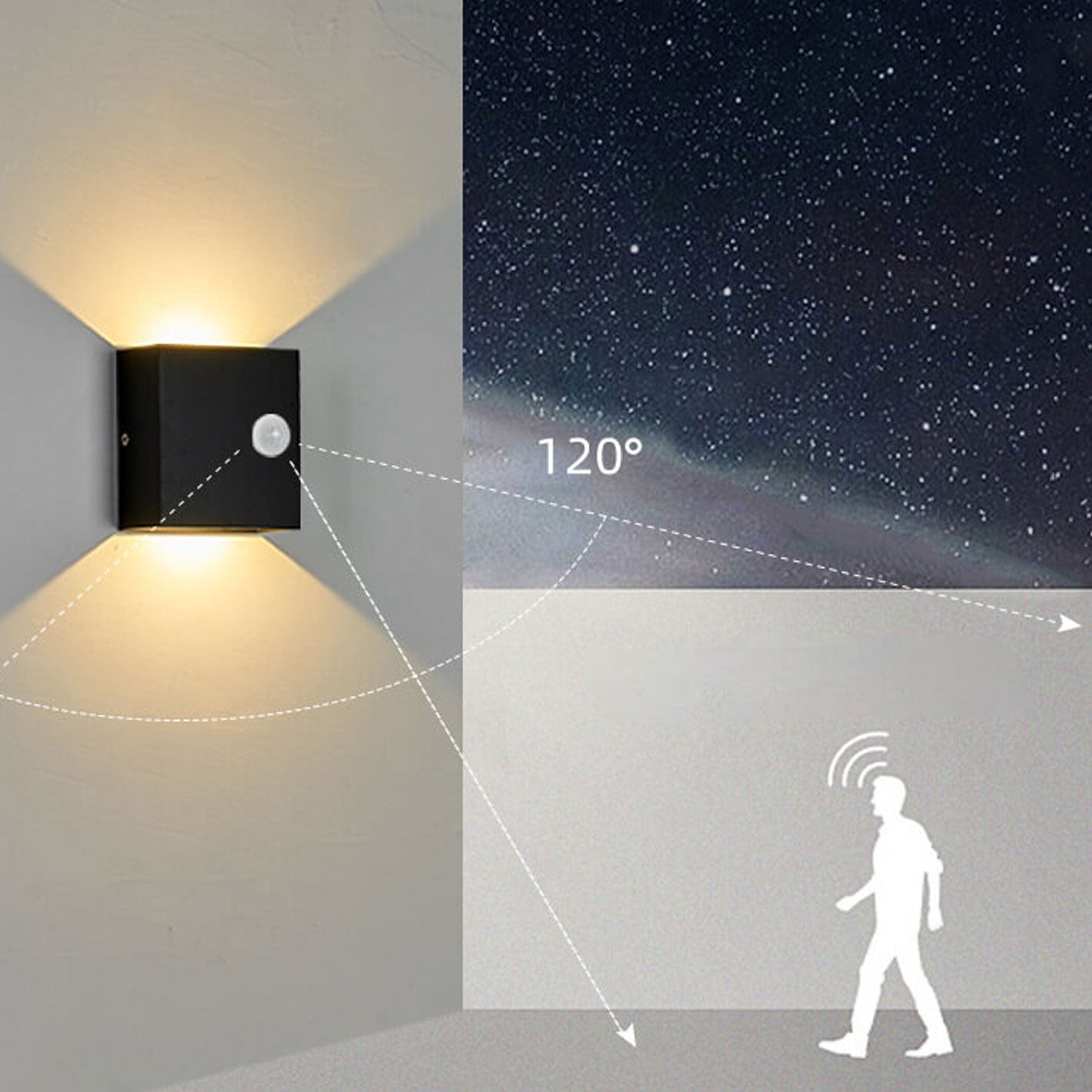 Velorien – Applique murale LED carrée moderne minimaliste 1 lumière  