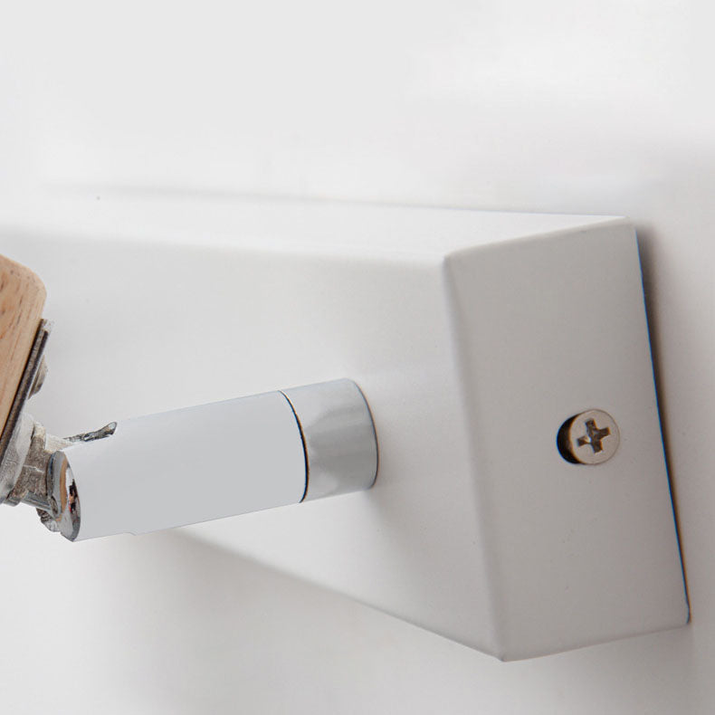 Vlorin – Applique da parete moderna minimalista in legno a cono, 2 luci