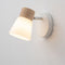Vlorin – Applique da parete moderna minimalista in legno a cono, 2 luci
