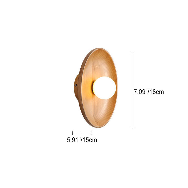 Velorien – Applique murale LED ronde moderne minimaliste en bois