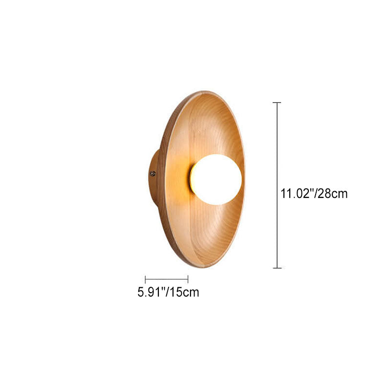 Velorien – Applique murale LED ronde moderne minimaliste en bois