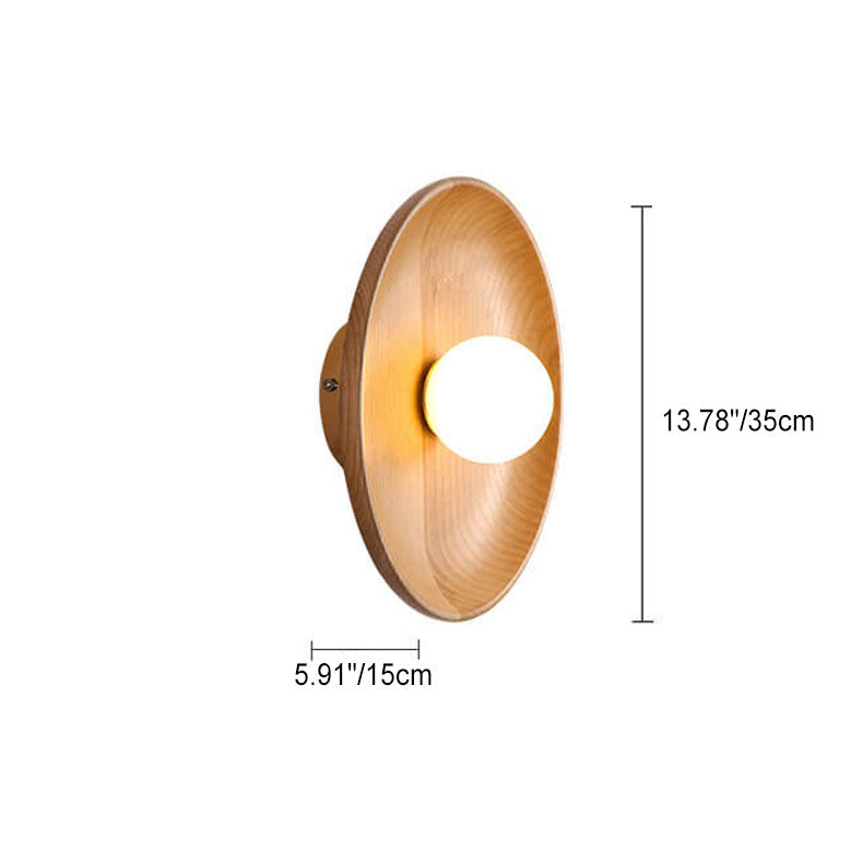Velorien – Applique murale LED ronde moderne minimaliste en bois