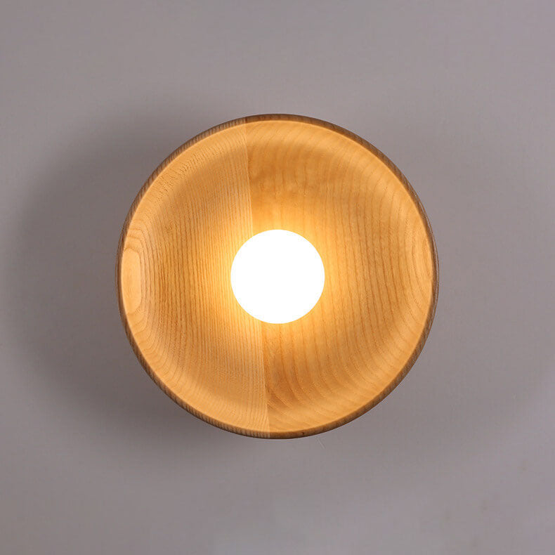 Velorien – Applique murale LED ronde moderne minimaliste en bois