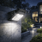 Solvion – Lampada da parete rettangolare LED solare moderna con sensore di movimento  