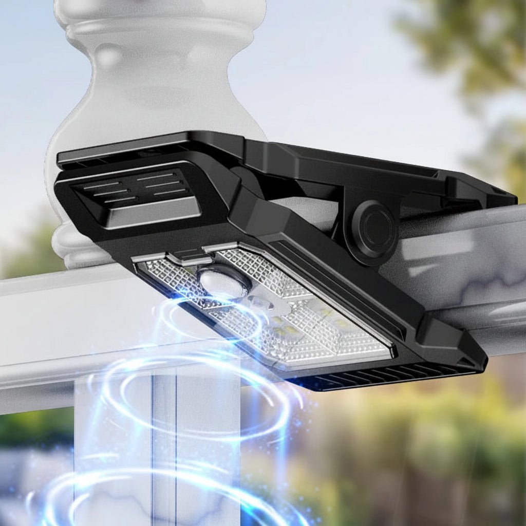Solvion – Lampada da parete rettangolare LED solare moderna con sensore di movimento  