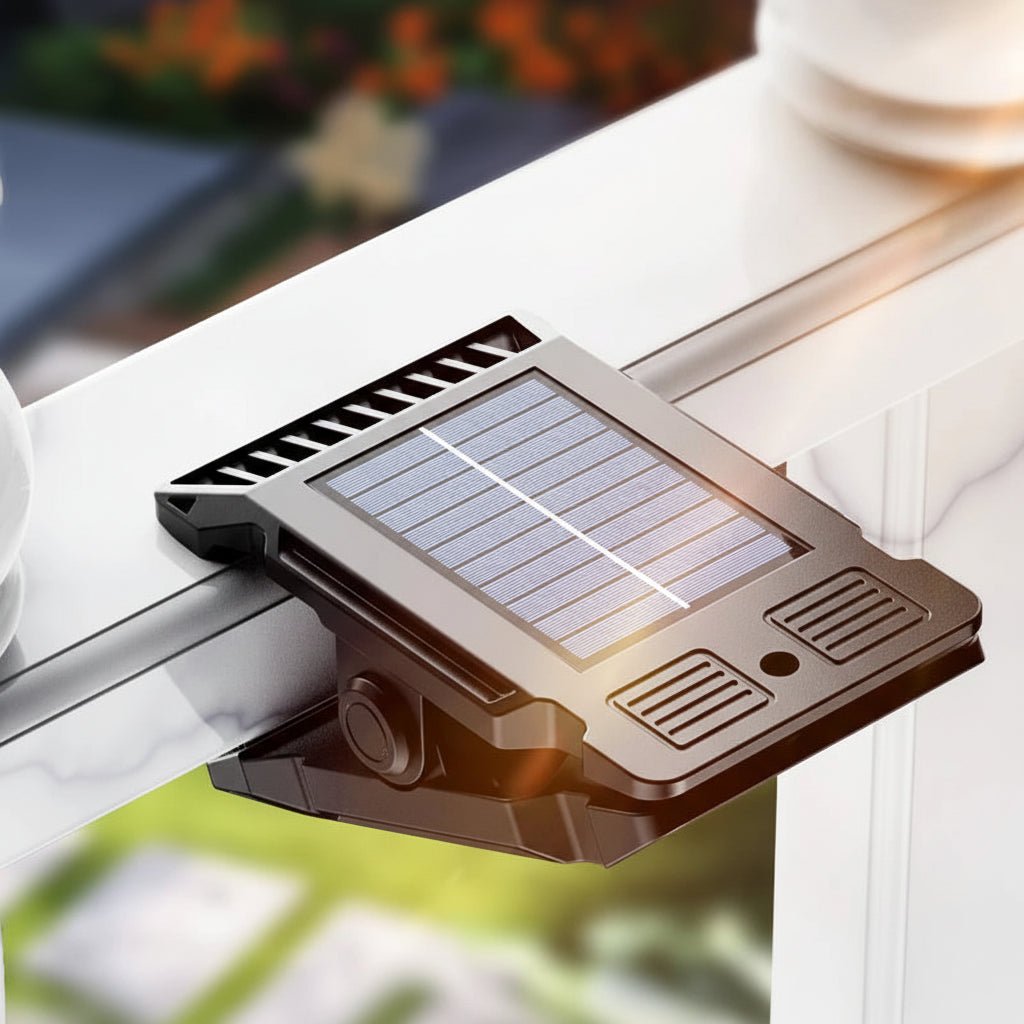 Solvion – Lampada da parete rettangolare LED solare moderna con sensore di movimento  
