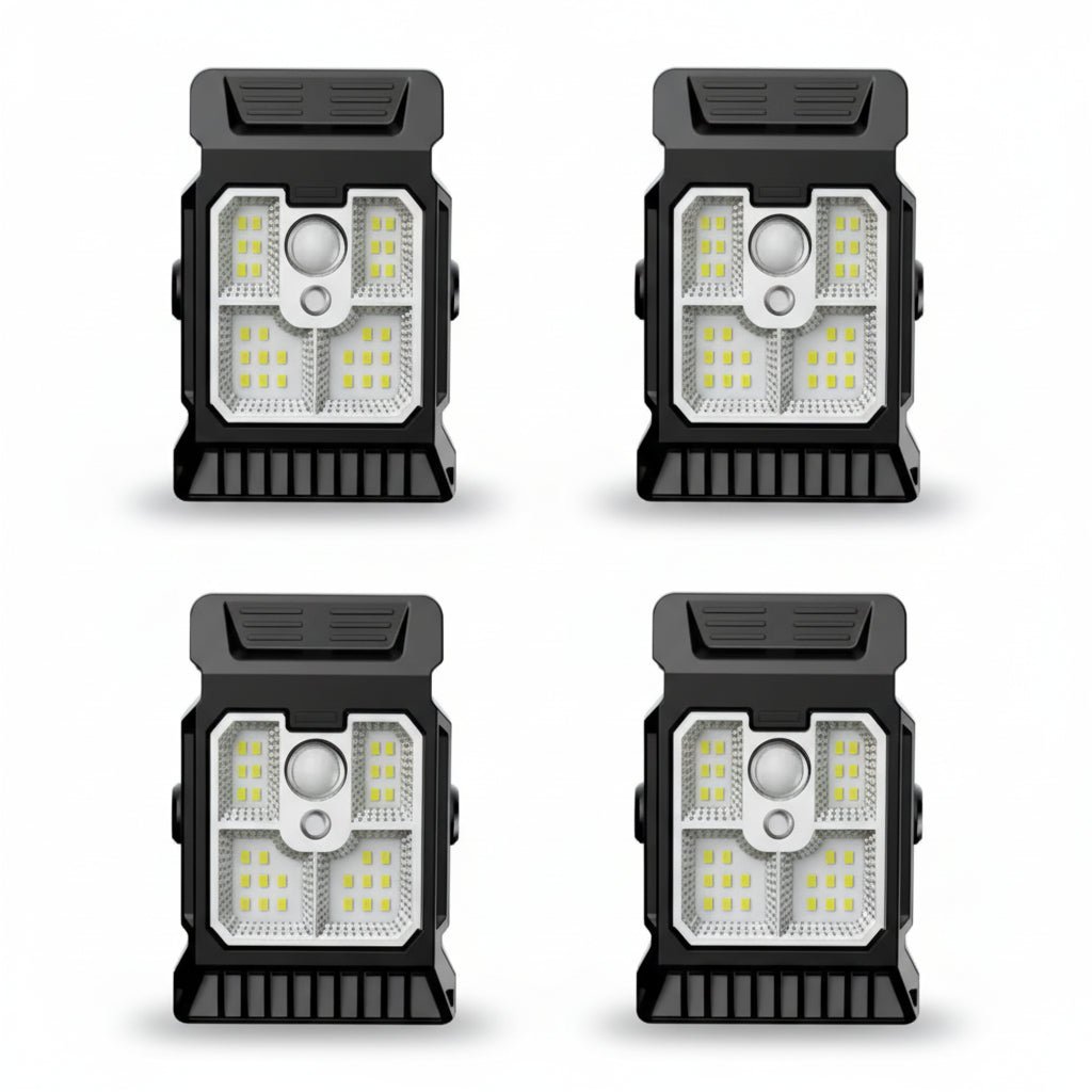 Solvion – Lampada da parete rettangolare LED solare moderna con sensore di movimento  