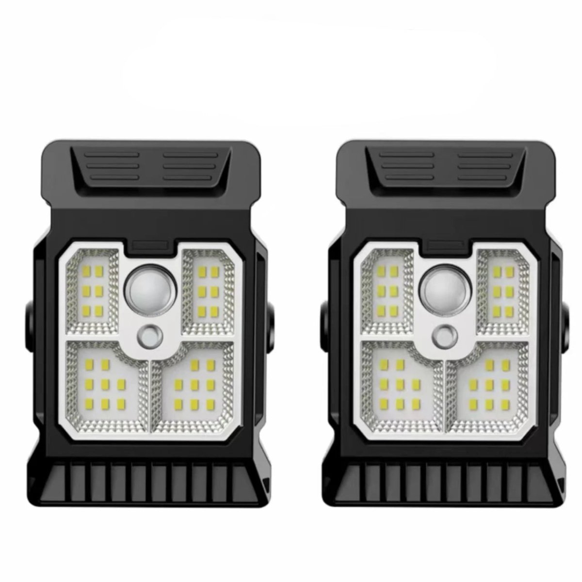 Solvion – Lampada da parete rettangolare LED solare moderna con sensore di movimento  