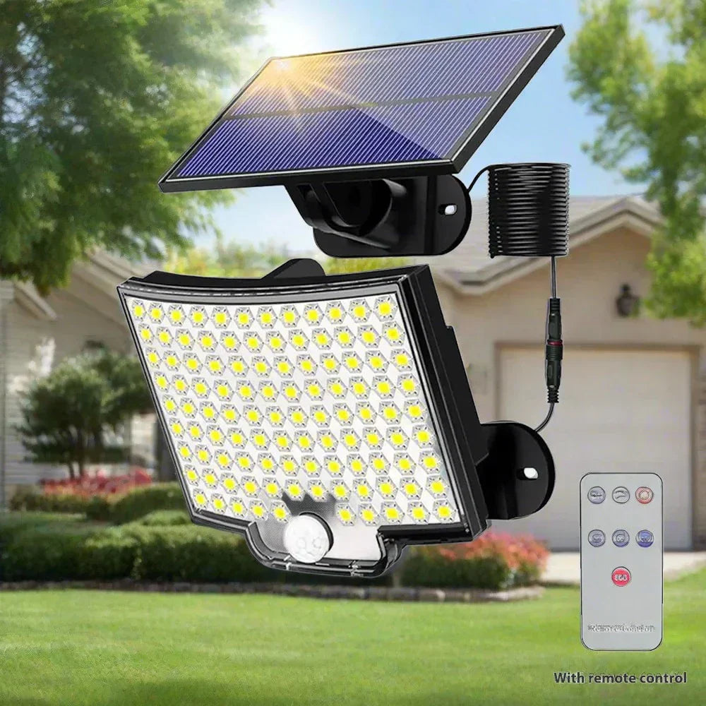 Olvique – Lampada da parete rettangolare LED solare moderna per sicurezza  