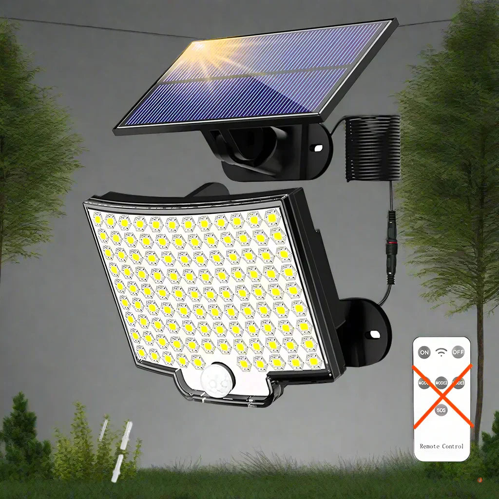Olvique – Lampada da parete rettangolare LED solare moderna per sicurezza  