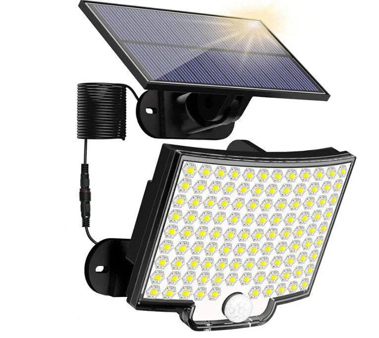 Olvique – Lampada da parete rettangolare LED solare moderna per sicurezza  