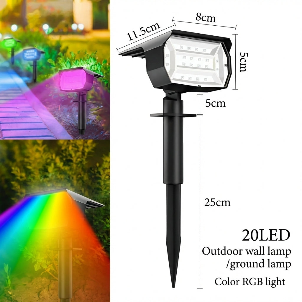 Solvanta – Faretto solare LED rettangolare moderno