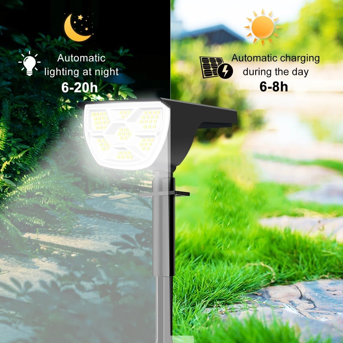 Solvanta – Faretto solare LED rettangolare moderno