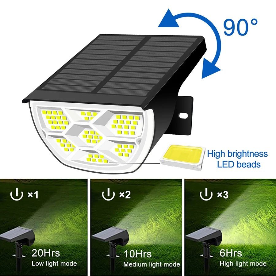 Solvanta – Faretto solare LED rettangolare moderno