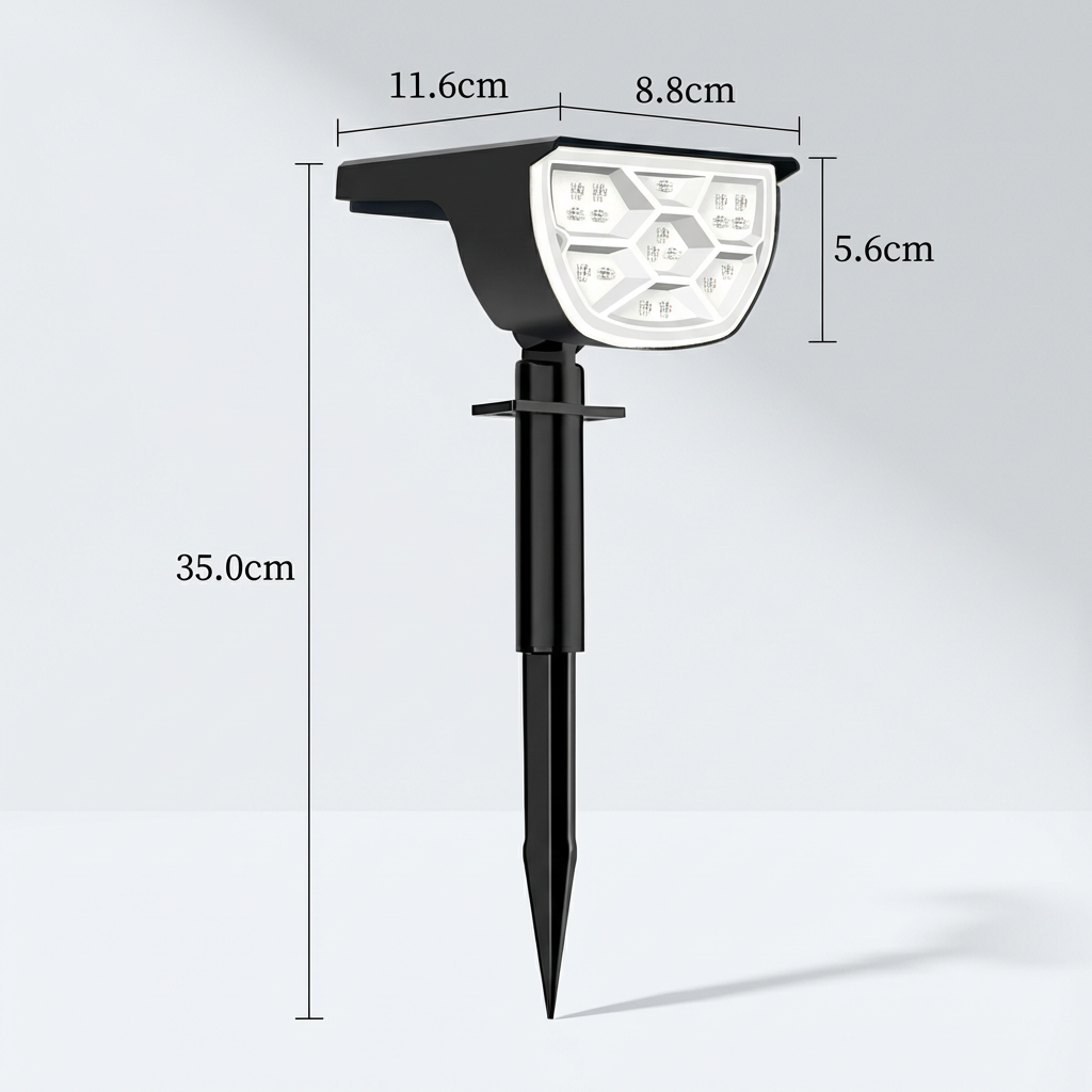 Solvanta – Faretto solare LED rettangolare moderno