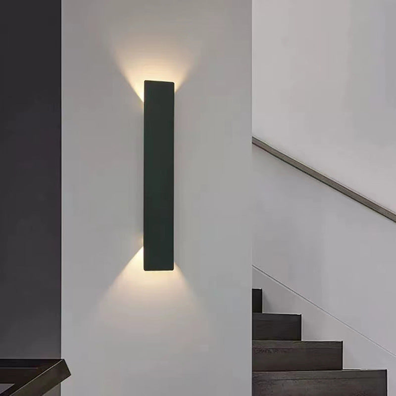 Rodien – Applique murale extérieure LED rectangulaire fine moderne 2 lumières