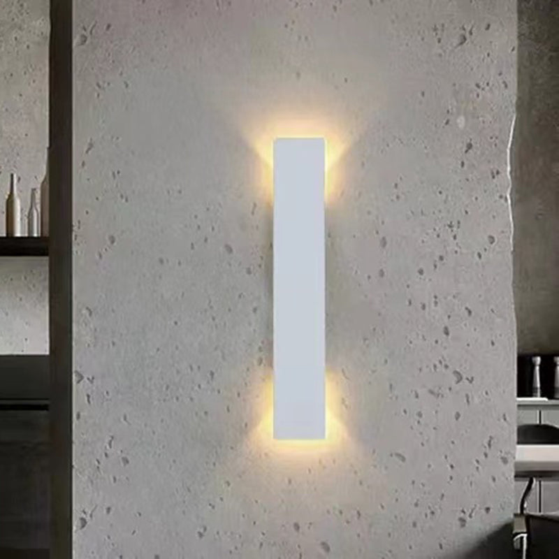 Rodien – Applique murale extérieure LED rectangulaire fine moderne 2 lumières