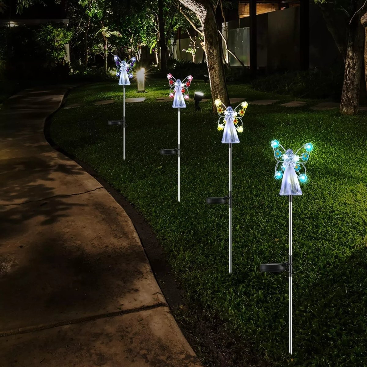 Olmira – Lampadaire de jardin ange solaire LED moderne