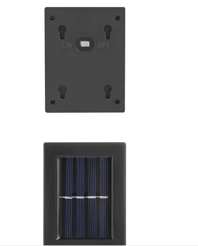 Melvane – Applique murale solaire LED carrée moderne 2 lumières