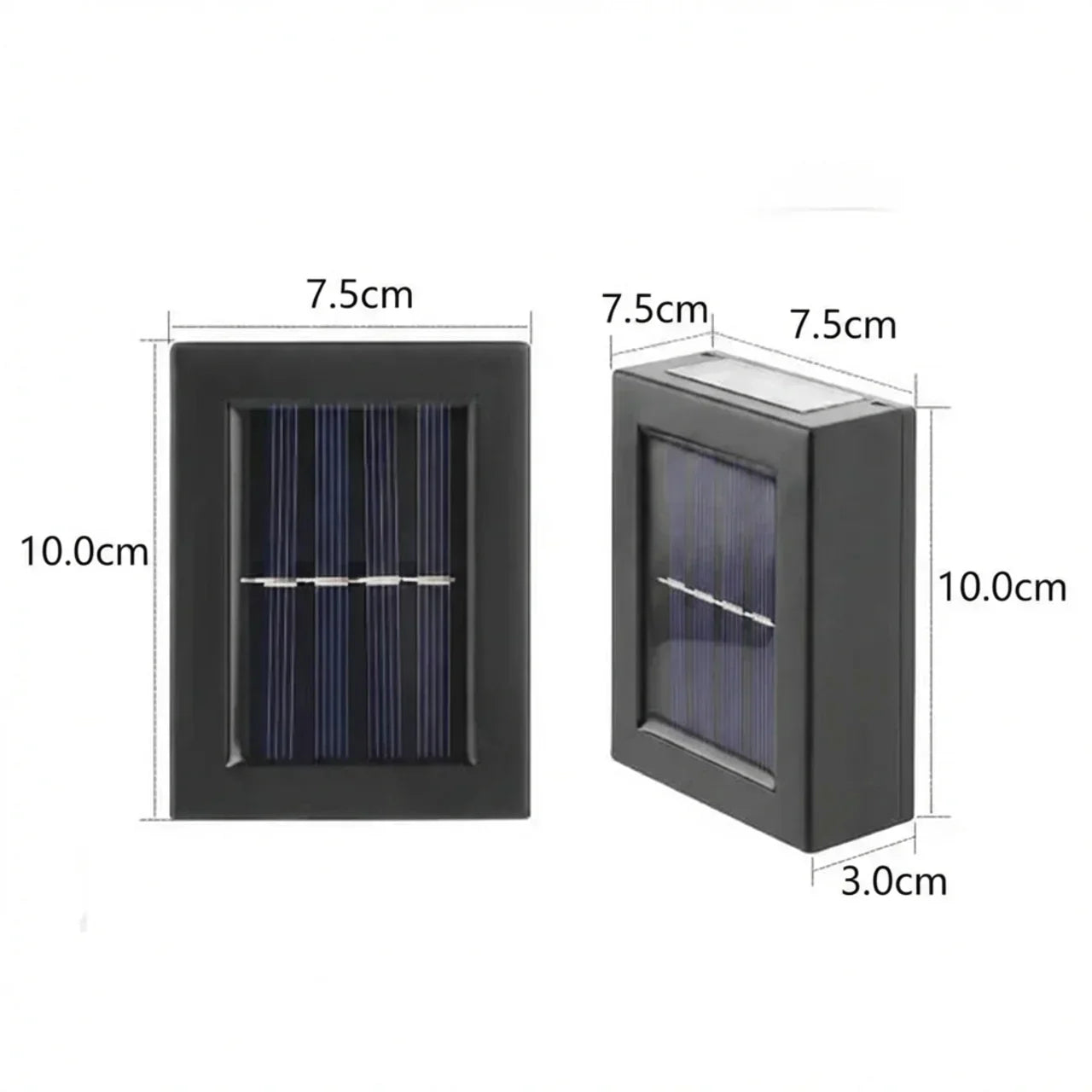Melvane – Applique murale solaire LED carrée moderne 2 lumières