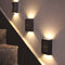 Melvane – Applique murale solaire LED carrée moderne 2 lumières