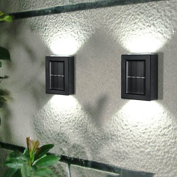 Melvane – Applique murale solaire LED carrée moderne 2 lumières